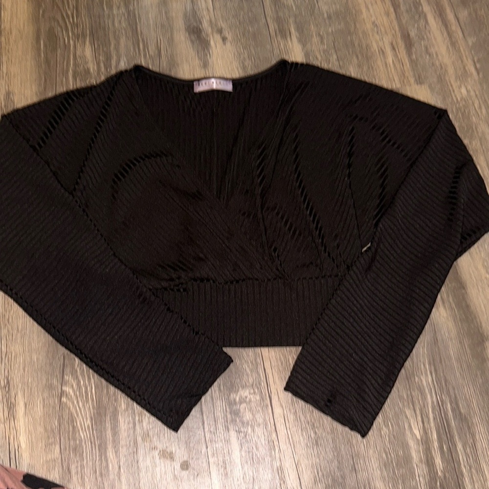 Blu Blush Black Crop Top